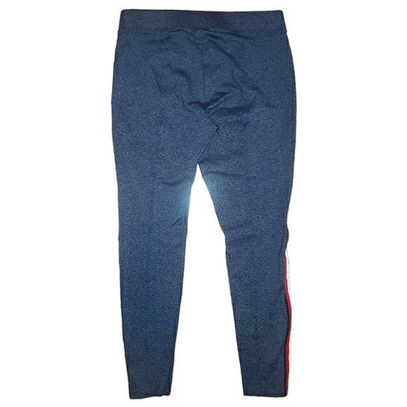 Old Navy Stevie Texture Blue Ponte Knit Side Stripes  High Waist Pants Large - Picture 8 of 16